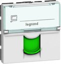 Legrand Mosaic 076524 Розетка компьютерная (RJ45, Cat.6а, STP, под рамку, скрытая установка, 2 модуля, белая)