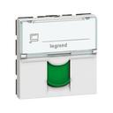 Legrand Mosaic 076522 Розетка компьютерная (RJ45, Cat.6, FTP, под рамку, скрытая установка, 2 модуля, белая)