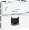Legrand Mosaic 076564 Розетка компьютерная (RJ45, Cat.6, UTP, под рамку, скрытая установка, 2 модуля, белая)