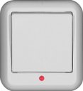 Schneider Electric Прима A16-046I-BI Выключатель одноклавишный (6 А, индикация, IP20, в сборе, открытая установка, белый)