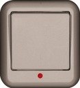 Schneider Electric Прима VA1U-111-B Выключатель одноклавишный (10 А, индикация, IP20, в сборе, открытая установка, сосна)