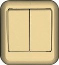 Schneider Electric Прима A56-029-S Выключатель двухклавишный (6 А, IP20, в сборе, открытая установка, белый)
