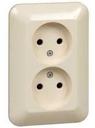 Schneider Electric Прима RS16-211-SI Розетка двойная (16 А, IP20, в сборе, скрытая установка, слоновая кость)