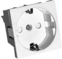 Schneider Electric W45 RN16-113-B Розетка одинарная с заземляющим контактом (16 А, IP20, под рамку, скрытая установка, шторки, белая)