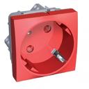 Schneider Electric Altira ALB45283 Розетка одинарная с заземляющим контактом (16 А, IP20, под рамку, скрытая установка, шторки, красная)