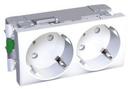 Schneider Electric Altira ALB44252 Розетка двойная с заземляющим контактом (16 А, IP20, под рамку, скрытая установка, шторки, белая)