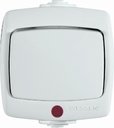 Schneider Electric Рондо VA66-123B-BI Переключатель одноклавишный (6 А, индикация, в сборе, о/у, белый)