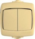 Schneider Electric VA510-228B-SI РОНДО IP44 О/У 2-клавишный ВЫКЛЮЧАТЕЛЬ 10А, 250В, СЛОНОВАЯ КОСТЬ. Россия
