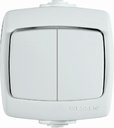 Schneider Electric VA56-225B-BI РОНДО IP44 О/У 2-клавишный ВЫКЛЮЧАТЕЛЬ 6А, 250В, БЕЛЫЙ. Россия