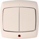 Schneider Electric Рондо VS6U-120-BI Переключатель одноклавишный (10 А, индикация, в сборе, с/у, белый)