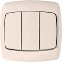 Schneider Electric VS05U-321-SI РОНДО С/У 3-клавишный ВЫКЛЮЧАТЕЛЬ 10А, 250В, СЛОНОВАЯ КОСТЬ. Россия