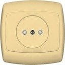 Schneider Electric Рондо RS10-122-SI Розетка одинарная (10 А, IP20, в сборе, скрытая установка, шторки, слоновая кость)