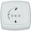 Schneider Electric Рондо RS16-264-BI Розетка двойная с заземляющим контактом (16 А, IP20, в сборе, скрытая установка, белая)