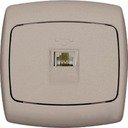 Schneider Electric Рондо RT-4S-BI Розетка телефонная (RJ11, в сборе, скрытая установка, белая)