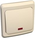 Schneider Electric Этюд BC10-007K Переключатель одноклавишный (10 А, подсветка, в сборе, с/у, серебро)