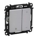 Legrand Valena Life 752662 Светорегулятор кнопочный (400 Вт, под рамку, скрытая установка, алюминий)