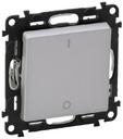 Legrand Valena Life 752602 Выключатель одноклавишный двухполюсный (16 А, под рамку, с/у, алюминий)