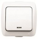 ABB Alsu 504-010200-201 Выключатель одноклавишный (10 А, в сборе, подсветка, о/у, белый)