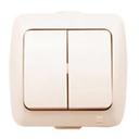 ABB Alsu 504-010300-202 Выключатель двухклавишный (10 А, в сборе, о/у, кремовый)