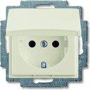 ABB Alsu 504-010315-218 Розетка (10 А, под рамку, крышка, с/у, з/к, кремовый)