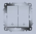 ABB 619-011000-257 Cosmo Алюминий Выключатель 2 кл. с индикацией