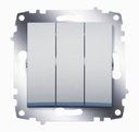 ABB Cosmo 619-011000-254 Выключатель трехклавишный (10 А, под рамку, с/у, алюминий)