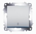 ABB Cosmo 619-011000-209 Переключатель одноклавишный (10 А, под рамку, с/у, алюминий)