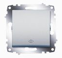 ABB Cosmo 619-011000-214 Переключатель одноклавишный (10 А, под рамку, с/у, алюминий)