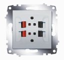 ABB Cosmo 619-011000-241 Розетка аудио (2 канала, под рамку, с/у, алюминий)
