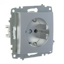 ABB Cosmo 619-011000-217 Розетка (10 А, под рамку, с/у, з/к, алюминий)