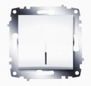 ABB Cosmo 619-010200-201 Выключатель одноклавишный (10 А, под рамку, подсветка, с/у, белый)