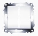 ABB Cosmo 619-010200-202 Выключатель двухклавишный (10 А, под рамку, с/у, белый)