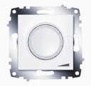 ABB Cosmo 619-010200-192 Диммер поворотный (800 Вт, подсветка, под рамку, с/у, белый)