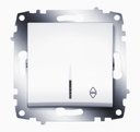 ABB Cosmo 619-010200-210 Переключатель двухклавишный (10 А, подсветка, под рамку, с/у, белый)