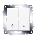 ABB Cosmo 619-010200-281 Переключатель двухклавишный (10 А, под рамку, с/у, белый)
