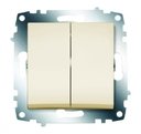 ABB Cosmo 619-010300-202 Выключатель двухклавишный (10 А, под рамку, с/у, кремовый)