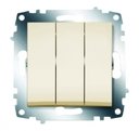 ABB Cosmo 619-010300-254 Выключатель трехклавишный (10 А, под рамку, с/у, кремовый)