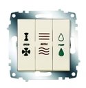 ABB Cosmo 619-010300-279 Выключатель трехклавишный (10 А, под рамку, скрытая установка, кремовый)