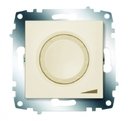 ABB Cosmo 619-010300-192 Светорегулятор поворотный (800 Вт, под рамку, подсветка, с/у, кремовый)