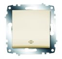 ABB Cosmo 619-010300-214 Переключатель одноклавишный (10 А, под рамку, с/у, кремовый)