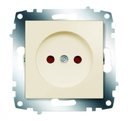 ABB Cosmo 619-010300-286 Розетка (16 А, под рамку, шторки, с/у, без з/к, кремовый)