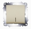 ABB Cosmo 619-011400-201 Выключатель одноклавишный (10 А, под рамку, подсветка, с/у, титан)