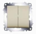 ABB Cosmo 619-011400-202 Выключатель двухклавишный (10 А, под рамку, с/у, титан)