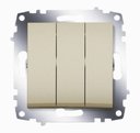 ABB Cosmo 619-011400-254 Выключатель трехклавишный (10 А, под рамку, с/у, титан)