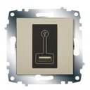 ABB Cosmo 619-011400-142 Заряднное устройство (1 шт, 500 мА, под рамку, с/у, титан)