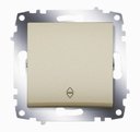 ABB Cosmo 619-011400-209 Переключатель одноклавишный (10 А, под рамку, с/у, титан)