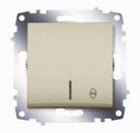 ABB Cosmo 619-011400-210 Переключатель одноклавишный (10 А, подсветка, под рамку, с/у, титан)