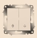 ABB Cosmo 619-011400-281 Переключатель двухклавишный (10 А, под рамку, с/у, титан)