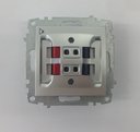 ABB Cosmo 619-011400-241 Розетка аудио (2 канала, под рамку, с/у, титан)