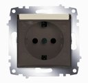 ABB Cosmo 619-011400-218 Розетка (16 А, под рамку, крышка, с/у, з/к, титан)